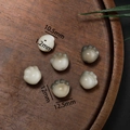 DIY Katzenpfoten-Perlen aus geschnitzter Bodhi-Wurzel für Schmuckherstellung, 10,5 mm - Stil 09 (12*12.5mm/Öffnung 1.2mm)
