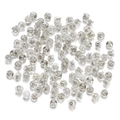 Bulk set of clear silicone earring backs with silver metal core for jewelry making - 20 Pieces/Pack (4.5x5mm) / White K/Silver