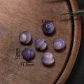 Lila pilzförmige Perle aus Bodhi-Wurzel für DIY-Schmuckherstellung mit Matt-Finish - Stil 13 (11.5*12mm/Öffnung 1.4mm)