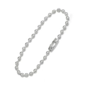 Dettaglio della catena a sfere argento con connettore per gioielli e portachiavi fai-da-te - Argento