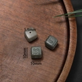 Grüne quadratische Bodhi-Perlen mit Herz- und Pfotenmustern für DIY-Schmuckzubehör - Stil 17 (10*10mm/Öffnung 1.5mm)