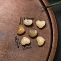 Geschnitzte herzförmige Bodhi-Wurzelperlen in warmen Creme- und Khakitönen für DIY - Stil 29 (10.5*13mm/Öffnung 1.3mm)