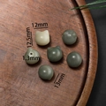 Katzenkopf Bodhi-Perlen in Dunkelgrün für DIY-Schmuckherstellung 12mm Größe - Stil 30 (12*12.5mm/Öffnung 1.3mm)