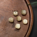 Bastelperlen in Honigtopfform mit Herzgravur, 12mm Größe für DIY-Schmuckherstellung - Stil 33 (12*12mm/Öffnung 1.3mm)