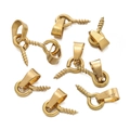 Détail de bélières dorées en acier inoxydable avec vis pour la création de bijoux - Bélière 3*7mm/Piton 5*10mm / Or