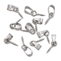 Vue détaillée des attaches à vis en acier inoxydable pour la création de bijoux DIY - Bélière 3*7mm/Piton 4*10mm / Acier