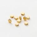 Flat round gold-plated copper spacer beads for DIY bracelets and jewelry making - 20 Pieces (2.5x6mm) / 18K Gold