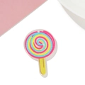 Lollipop acrylic DIY charm with colorful spiral print and pre-drilled hanging hole - 1pc/pack / Lollipop