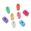 Colorful acrylic number 9 beads for DIY jewelry making and bracelet accessories - 9 / 10 Pieces Pack / Colorful