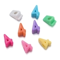 Colorful acrylic number 4 beads with large holes for DIY jewelry making and bracelets - 4 / 10 Pieces Pack / Colorful