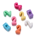 Colorful acrylic number two beads for DIY bracelet jewelry making in assorted pastel colors - 2 / 10 Pieces Pack / Colorful