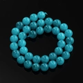Gepolijste meerblauwe drakenader agaat ronde kralen voor DIY sieraden en armbanden - 6,5 mm (ca. 57 kralen/streng) / Amazoniet