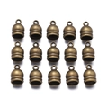 Set of 15 antique bronze zinc alloy tassel end caps for DIY jewelry making - 5249# Antique Bronze / 9.5x14mm