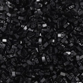 Close-up of glossy black double-hole Tila beads for DIY jewelry weaving and crafts - Small (100 Pieces/Pack) / Black
