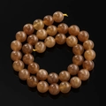Bruine drakenader agaat ronde kralen met gepolijste textuur voor DIY sieraden maken - 6,5 mm (ca. 57 kralen/streng) / Gele Toermalijn