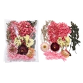 Détail du sachet de fleurs séchées mixtes avec gypsophile rose et feuilles d'eucalyptus - Style Rose 02