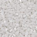 Macro shot of pearl white glass beads with two parallel holes for DIY jewelry making - Small (100 Pieces/Pack) / White