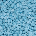 Close-up of light blue glass square beads with double holes for DIY jewelry making - Large (100 Pieces/Pack) / Blue