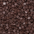 Close-up of deep chocolate brown Tila glass beads with double holes for DIY jewelry making - Large (100 Pieces/Pack) / Dark Brown