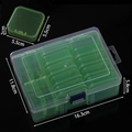 Detalle de caja de almacenamiento de 14 compartimentos con cajitas verdes extraíbles - Estilo de Rejilla Múltiple Verde (AC4260)