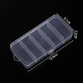 Caja organizadora compacta de 5 compartimentos en plástico transparente de 12,9x6,1x2,5cm - Estilo de Rejilla Múltiple Transparente (AC4259)