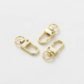 Tre chiusure a moschettone a cuore placcate oro 18K per gioielli fai-da-te e borse - Placcato Oro 14K (GA0261)