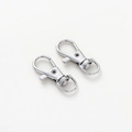 Pair of swivel snap hooks with polished silver finish and 360-degree rotation base - 5 Pieces (18*38.2mm) / Platinum Clasp