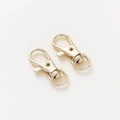 Pair of 14K gold plated swivel lobster clasps for DIY jewelry and bag hardware - 5 Pieces (18*38.2mm) / 14K Gold Clasp