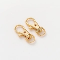 Set of two polished 14k gold plated swivel lobster clasps for DIY bag accessories - 5 Pieces (18*38.2mm) / 18K Gold Clasp