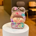 Lilith quicksand keychain with cute cartoon figure and colorful glitters in acrylic - Without Buckle Style / Iridescent