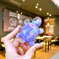 Cute purple turtle-shaped shaker toy with colorful macaron beads and KING text - 1 Piece / Large [Purple] Milk Bean Turtle