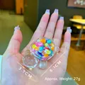 Luminous glitter turtle resin figurine with colorful beads for DIY desktop decoration - 1 Piece / Small Luminous Bubble Bead Turtle [Iridescent]
