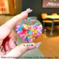 Luminous heart strawberry keychain dimensions detail 4.8x4.5cm acrylic bag charm - Heart Style