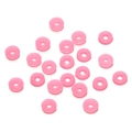 Close-up of pink translucent resin spacer beads for DIY jewelry and phone chains - Deep Pink