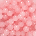 Gros plan de perles rondes rose clair polies pour la création de bijoux DIY - 6mm / 50 Pièces / Rose