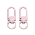 Detail von hellrosa lackierten Metall-Karabinerverschlüssen für DIY-Schlüsselanhänger - Lackierter Verschluss / 10er Pack / Hellrosa