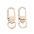 Detail von mattbeigen Karabinerverschlüssen für DIY-Schlüsselanhänger und Taschen - Lackierter Verschluss / 10er Pack / Khaki