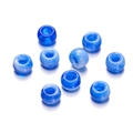 Detailansicht blauer Acrylperlen mit Marmorierung für die DIY Schmuckherstellung - 50 Stück/Packung (6x9mm) / Zweifarbig Blau