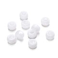 Makroaufnahme weißer Acrylperlen mit großem Loch für DIY handgefertigten Schmuck - 50 Stück/Packung (6x9mm) / Zweifarbiges Weiß