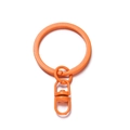 Detail of orange lacquered swivel clasp and keyring for DIY accessories - 4 Pieces/Pack (3x4.8cm) / Orange