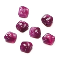Detailed view of flat square acrylic beads with purple marble texture for DIY jewelry - 10 Pieces Pack (6.5x15.5x16.5mm) / Purple