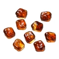 Amber tortoiseshell acrylic irregular flat beads with pre-drilled holes for DIY jewelry - Irregular 02 / 10 Pieces Pack / Coffee