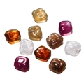 Acrylic irregular stone-pattern beads in deep purple and amber for DIY jewelry - Irregular 02 / 10 Pieces Pack / Random Mixed Colors