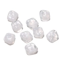 Translucent milky white irregular acrylic stone beads for DIY jewelry and phone chains - Irregular 02 / 10 Pieces Pack / White