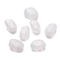 Irregular acrylic beads in translucent milky white and pale violet for DIY jewelry - Irregular 03 / 10 Pieces Pack / Light Pink Purple
