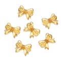 Set of six amber translucent acrylic bow charms with a smooth polished resin texture - 20 Pcs/Pack (14*18mm/Aperture 2mm/Thickness 4.7mm) Approx. 12g / Transparent Orange