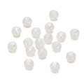 Macro view of pearlescent white rose-shaped ABS beads for DIY jewelry making - 1 Pack / Artificial Pearl White-2207 (50 Pcs)