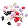 Close-up of assorted colorful irregular acrylic crushed stone beads for DIY jewelry - 10 Pieces/Pack (Approx. 6-15mm) / Mixed Multicolor