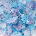 Macro-opname van blauw en paars verloop acryl kralen voor DIY sieraden maken - Jelly Gemengd-Blauw Paars
