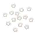 Detailansicht weißer Perlmutt-Blumenperlen für DIY-Schmuck und Bastelarbeiten - 1 Packung / Künstliches Perlweiß-7471 (50 Stk.)